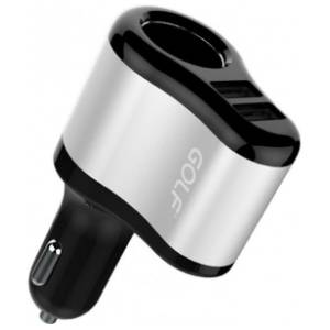 GOLF auto punjač 2USB + utičnica GOLF GF-C14