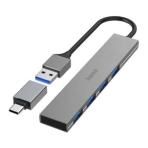 HAMA USB Hub 4-in-1 Ultra-Slim (200141)