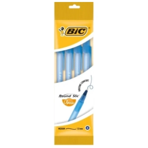 Hemijska olovka BIC round stick plava 4kom