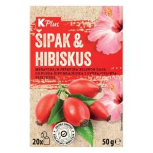 K PLUS čaj šipak i hibiskus 50g