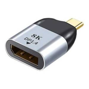KETTZ adapter USB-C (m) na DisplayPort 1.4 (ž) KT-C2DP.11 sivi