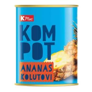 Kompot ananas kolutovi K PLUS 565g