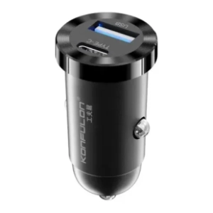 KONFULON auto punjač C79 12W USB A + Type C crni