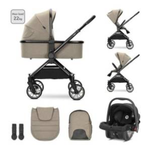 LORELLI kolica za bebe 3u1 Reya braon + ljuljaška Portofino