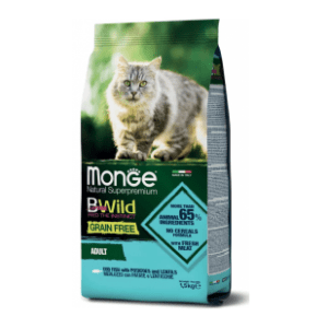 MONGE Bwild grain free hrana za mačke bakalar 1,5kg