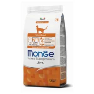 MONGE Sterilised monoprotein hrana za mačke patka 1,5kg