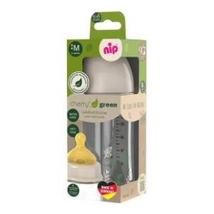 NIP staklena flašica Green 240ml (0m+) bež