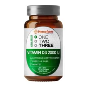 HEMOFARM One Two Three Vitamin D3 2000 IU kapsule 60kom
