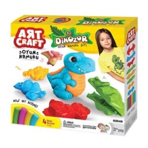 Plastelin set 3D dinosaurusi ART CRAFT 200g