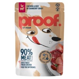 PROOF Of meat hrana za pse piletina govedina sos brusnice 100g