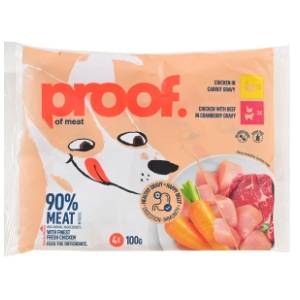 PROOF Of meat hrana za pse piletina govedina sos brusnice 4x100g