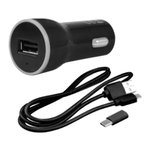 PROSTO auto punjač 2,1A+USB kabel Type C