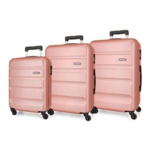 ROLL ROAD set kofera powder pink 3kom