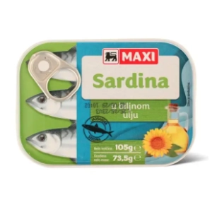 Sardina MAXI u biljnom ulju 105g