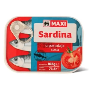 Sardina MAXI u paradajz sosu 105g