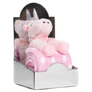 Set igračka i ćebence Unicorn roze BBO