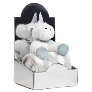 Set igračka i ćebence Unicorn sivi BBO