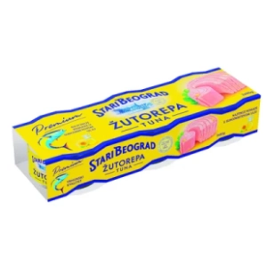 Tuna STARI BEOGRAD žutorepa u suncokretovom ulju 3x80g