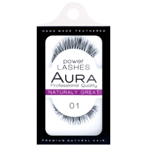 AURA Power lashes veštačke trepavice 01 naturaly great