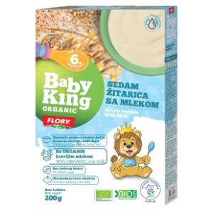 BABY KING Organic instant kaša sedam žitarica 6m+ 200g