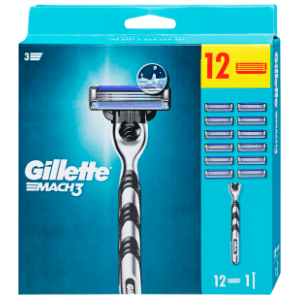 Brijač GILLETTE Mach3 1kom + drška +12 dopuna