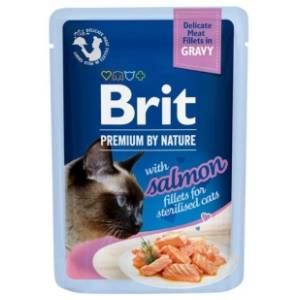 BRIT Premium by nature sterilised hrana za mačke losos 85g