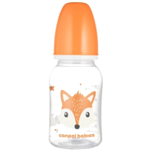 CANPOL BABIES Cute animals flašica 120ml narandžasta