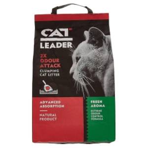 CAT LEADER Clumping 2xodour attack fresh grudvajući posip za mačke 5kg
