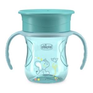 CHICCO No spill čaša Perfect 360 stepeni (12m+) tirkizna 200ml