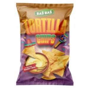 Čips BAŠ BAŠ tortilja šunka sir 125g