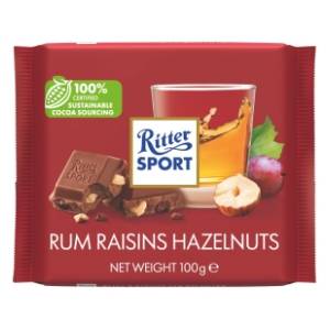 Čokolada RITTER SPORT rum grozđe lešnik 100g