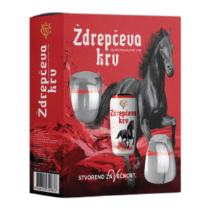 Crno vino VINARIJA ČOKA Ždrepčeva krv 0,75l + 2 čaše