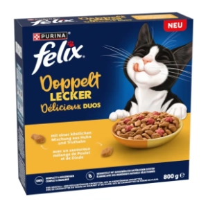 FELIX Doubly delicious hrana za mačke piletina 800g