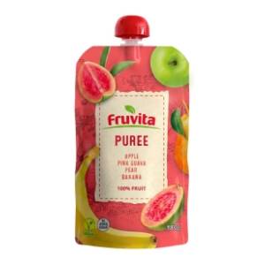 FRUVITA voćni pire jabuka roze guava kruška banana 180g