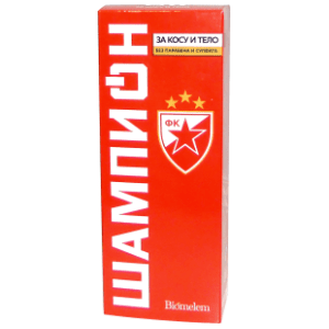 Gel za tuširanje i šampon BIOMELEM FK Crvena zvezda šampion 200ml   