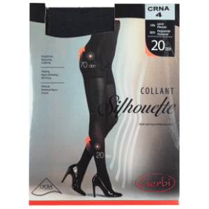 GERBI Silhouette hulahopke 20den crne L 4