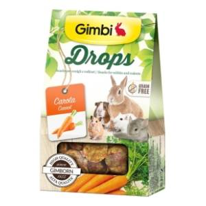 GIMBI Drops poslastica za glodare i kuniće šargarepa 50g