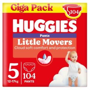 HUGGIES pelene pants Little Movers 5 104kom