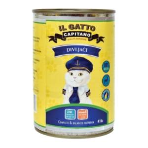 IL GATTO CAPITANO hrana za mačke divljač 415g