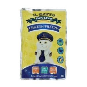 IL GATTO CAPITANO hrana za mačke piletina 80g