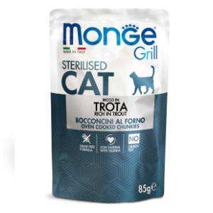 MONGE Grill sos za sterilisane mačke pastrmka 85g