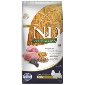 N&D Ancestral grain mini hrana za pse lamb & blueberry 7kg
