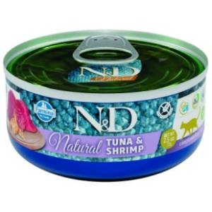 N&D Natural hrana za mačke tuna i škampi 70g