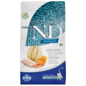 N&D Ocean kitten hrana za mačke bundeva i bakalar 1,5kg