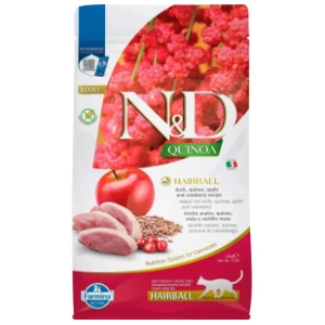 N&D Quinoa hairball  hrana za mačke duck apple 1,5kg