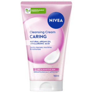 NIVEA Caring krema za nežno čišćenje lica za suvu i osetljivu kožu 150ml