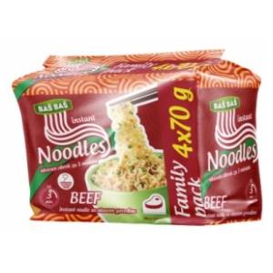 Nudle BAŠ BAŠ ukus govedine 4x70g