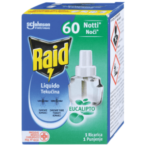 RAID tečnost za aparat protiv komaraca 60 noći eukaliptus 36ml