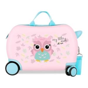 ROLL ROAD dečiji kofer na točkićima happy pets sova orchid pink