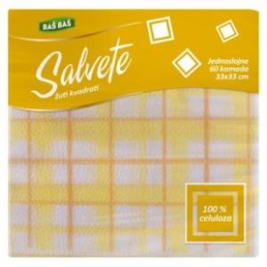 Salvete BAŠ BAŠ žuti kvadrati 1sloj 60kom